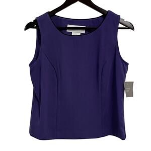 SAG HARBOR Womens BlousePurple Shell Sleeveless Size 10P